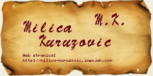 Milica Kuruzović vizit kartica